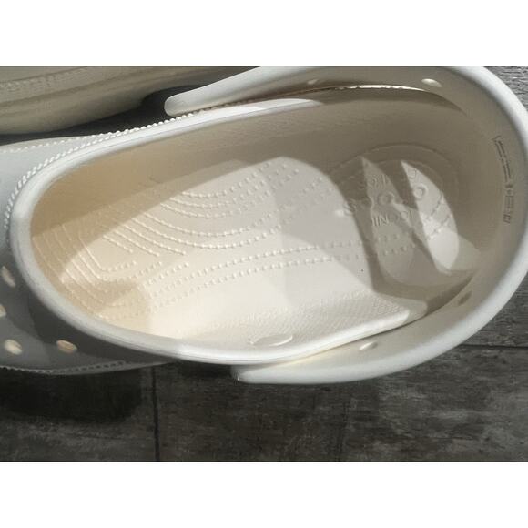 CROCS Unisex STOMP CLOG 209347-0WV White Chalk Platform Lift Size Mens 12 - Picture 6 of 14